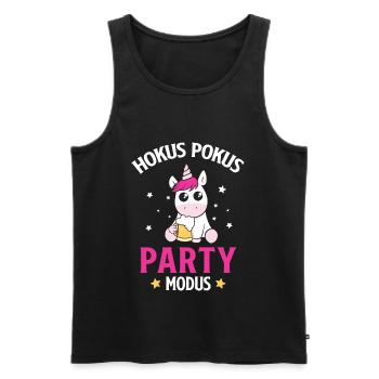 Einhorn Bier Hokus Pokus Party Modus - Männer Premium Bio Tank Top - Schwarz - Vorne - Michal (187cm)