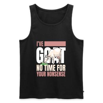 Goat Ive Goat No Time Goats - Men's Premium Organic Tank Top - black - Front - AI Model Male 178 light (178cm)