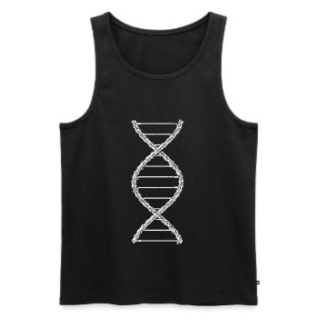 DNA Fahrradkette Fahrrad Rennrad MTB Radfahrer DNA - Männer Premium Bio Tank Top - Schwarz - Vorne - Michal (187cm)