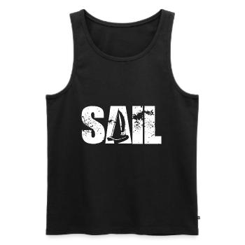 Sail Boat Sailboat Catamaran Boat - Männer Premium Bio Tank Top - Schwarz - Vorne - AI Model Male 178 light (178cm)