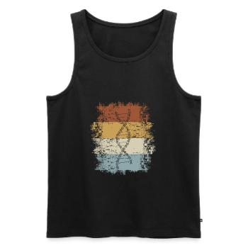 Cycling DNA Bicycle Chain Vintage Bicycle Cycling - Men's Premium Organic Tank Top - black - Front - Michal (187cm)