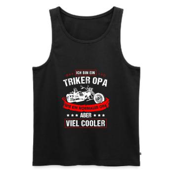 Grand-père Triker comme un grand-père normal mais beaucoup plus cool - Débardeur bio Premium Homme - noir - Devant - Michal (187cm)