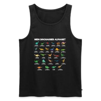 Dinosaurier Alphabet A-Z Dino ABC T-Rex - Männer Premium Bio Tank Top - Schwarz - Vorne - Michal (187cm)