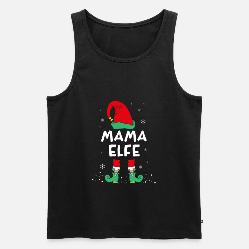 Mama Elf - Männer Premium Bio Tank Top - Schwarz