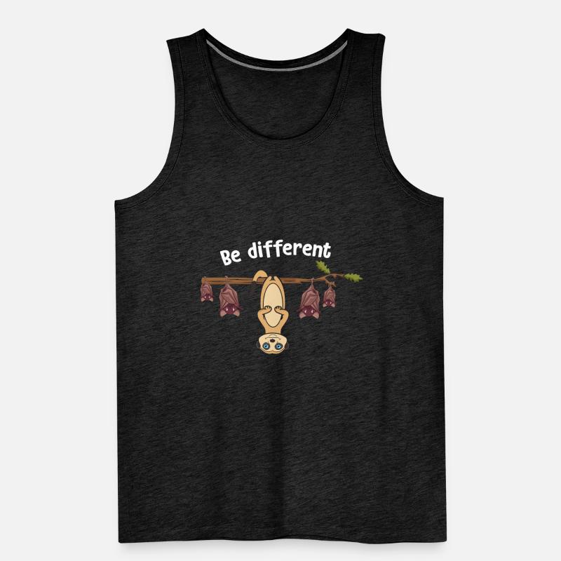 Be Different Erdmännchen Fledermaus Männer Premium Bio Tank Top