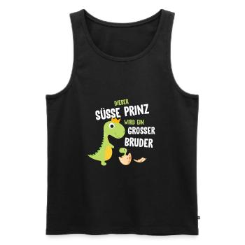 Großer Bruder - Männer Premium Bio Tank Top - Schwarz - Vorne - Michal (187cm)