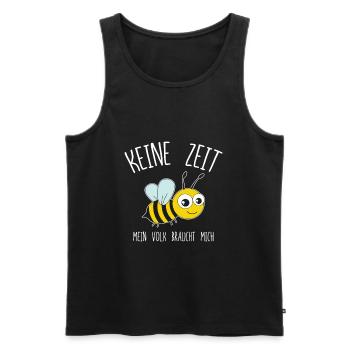 Imker Keine Zeit Mein Volk Braucht Mich - Männer Premium Bio Tank Top - Schwarz - Vorne - Michal (187cm)