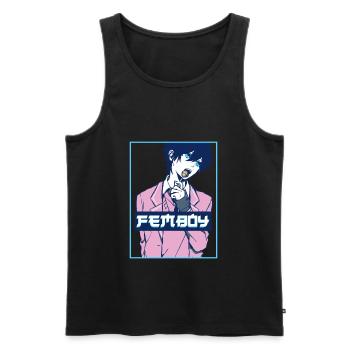 Femboy Aesthetic Japanese Anime Boy Crossdressing - Männer Premium Bio Tank Top - Schwarz - Vorne - AI Model Male 178 light (178cm)