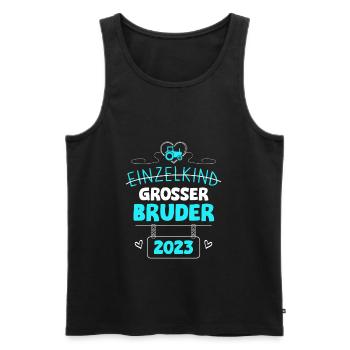 Bald Großer Bruder 2023 Traktor - Männer Premium Bio Tank Top - Schwarz - Vorne - Michal (187cm)
