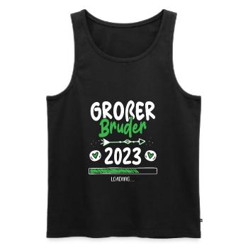 Großer Bruder 2023 - Männer Premium Bio Tank Top - Schwarz - Vorne - Michal (187cm)