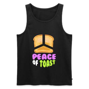 Peace Of Toast Bread Toast Breakfast - Men's Premium Organic Tank Top - black - Front - Michal (187cm)
