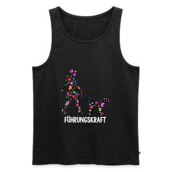 Hund Führungskraft - Männer Premium Bio Tank Top - Schwarz - Vorne - Michal (187cm)