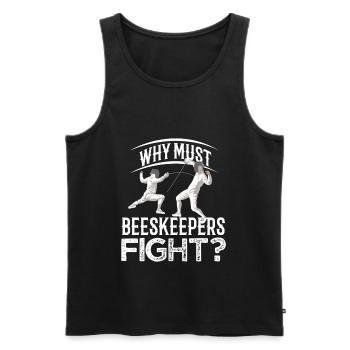 Beekeepers Fight Fechten Fechter Fecht - Männer Premium Bio Tank Top - Schwarz - Vorne - AI Model Male 178 light (178cm)