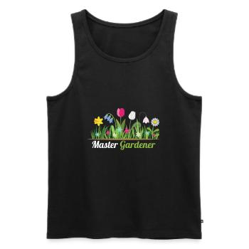 Maître jardinier Garten Gärtner - Débardeur bio Premium Homme - noir - Devant - AI Model Male 178 light (178cm)