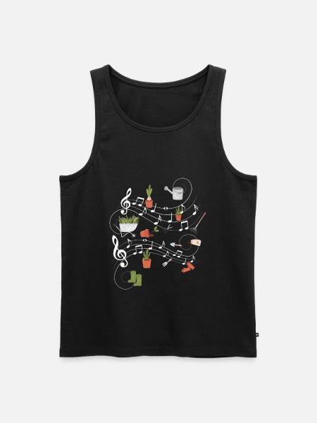 Musique Notes musicales Gardener - Débardeur bio Premium Homme - noir