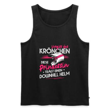 Vergiss Das Krönchen Prinzessin Downhill Helm - Männer Premium Bio Tank Top - Schwarz - Vorne - Michal (187cm)