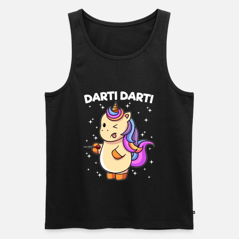 Darti Darti Einhorn - Männer Premium Bio Tank Top - Schwarz