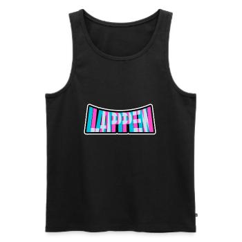 Lappen Repeat Festival EDM Musik - Männer Premium Bio Tank Top - Schwarz - Vorne - Michal (187cm)
