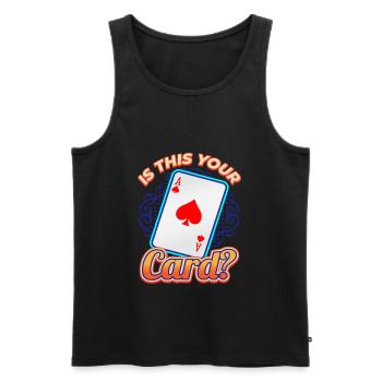 Is This Your Card? Sorcerer - Men's Premium Organic Tank Top - black - Front - AI Model Male 178 light (178cm)