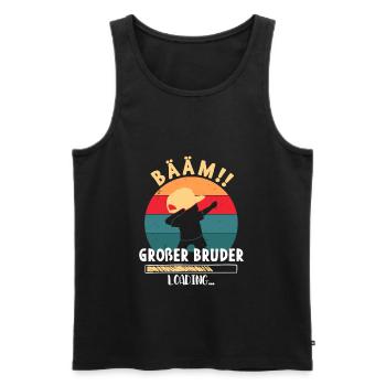 Bääm! Großer Bruder Loading Dabbing Junge - Männer Premium Bio Tank Top - Schwarz - Vorne - Michal (187cm)