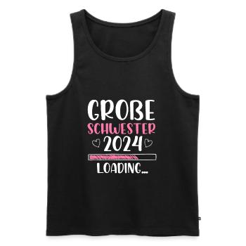 Große Schwester 2024 - Männer Premium Bio Tank Top - Schwarz - Vorne - Michal (187cm)