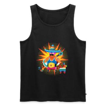 Lucha Libre Fighter Mexico Wrestling - Débardeur bio Premium Homme - noir - Devant - Michal (187cm)