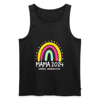 Mama 2024 Loading - Männer Premium Bio Tank Top - Schwarz - Vorne - Michal (187cm)