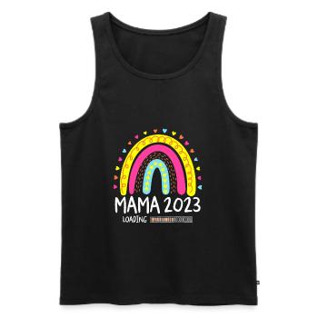 Mama 2023 Loading - Männer Premium Bio Tank Top - Schwarz - Vorne - Michal (187cm)