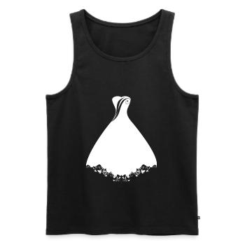 Wedding Dress Wedding Bachelor Evening - Men's Premium Organic Tank Top - black - Front - AI Model Male 178 light (178cm)