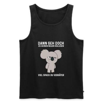 Geh Doch Jobwechsel Kollege Abschied Arbeit - Männer Premium Bio Tank Top - Schwarz - Vorne - Michal (187cm)