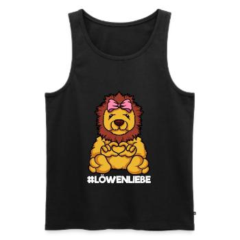 Lion Love Lion Mom Lion Mama Heart - Men's Premium Organic Tank Top - black - Front - Michal (187cm)