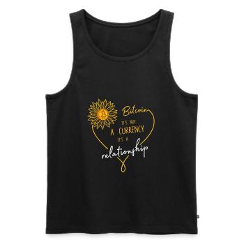 Bitcoin It's Not A Currency It's A Relationship - Männer Premium Bio Tank Top - Schwarz - Vorne - AI Model Male 178 light (178cm)