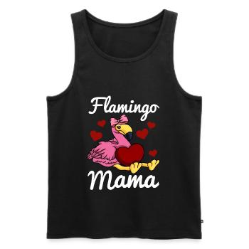 Flamingo Mama Heart Flamingo Love Flamingo Mama - Débardeur bio Premium Homme - noir - Devant - AI Model Male 178 light (178cm)