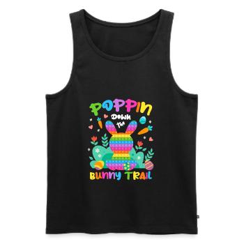 Poppin Down The Rabbit Trail Rabbit Pop It Egg - Männer Premium Bio Tank Top - Schwarz - Vorne - Michal (187cm)