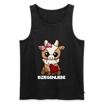 Goat Love Goat Mom Goat Mama Heart - Men's Premium Organic Tank Top - black - Front - AI Model Male 178 light (178cm)