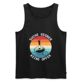 Eisstock Suche Gegner Keine Opfer Stockschützen - Männer Premium Bio Tank Top - Schwarz - Vorne - Michal (187cm)