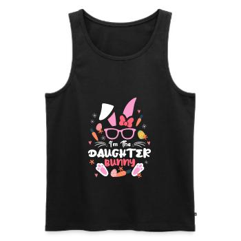 I'm The Daughter Rabbit Rabbit Rabbit Ear with Sunglasses - Men's Premium Organic Tank Top - black - Front - AI Model Male 178 light (178cm)