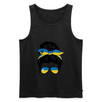 Ukraine Girl - Männer Premium Bio Tank Top - Schwarz - Vorne - Michal (187cm)