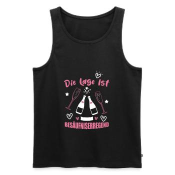 Die Lage ist besäufniserregend Sekt - Männer Premium Bio Tank Top - Schwarz - Vorne - Michal (187cm)