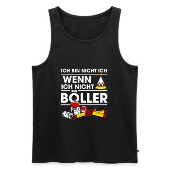 Ich Bin Nicht Ich Wenn Ich Nicht Böller Feuerwerk - Männer Premium Bio Tank Top - Schwarz - Vorne - Michal (187cm)