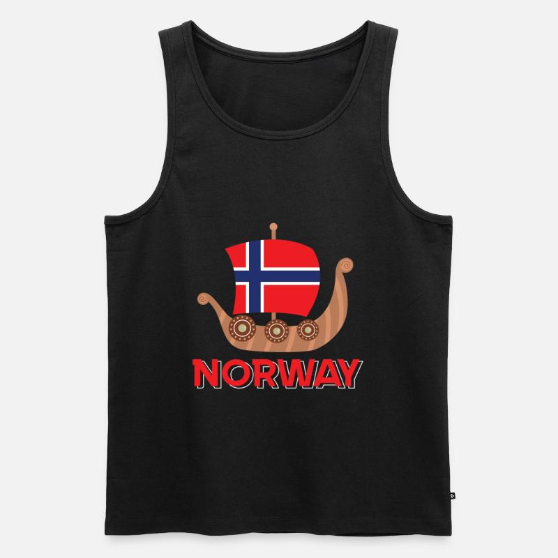 Norway Schiff Norwegen - Männer Premium Bio Tank Top - Schwarz
