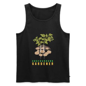 Underground Gardener Kartoffel - Männer Premium Bio Tank Top - Schwarz - Vorne - Michal (187cm)
