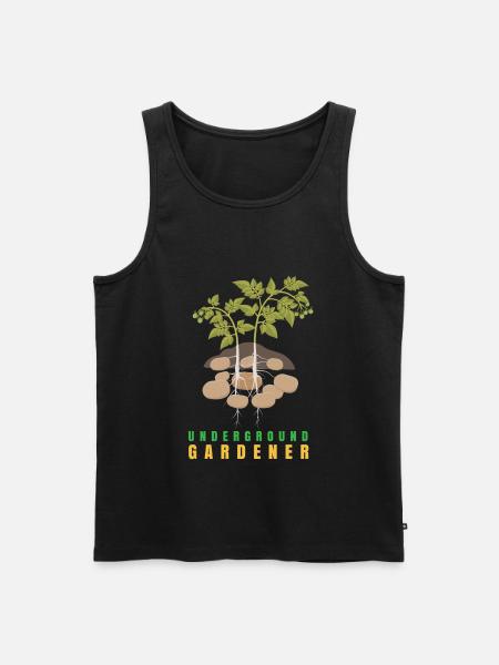 Underground Gardener Kartoffel - Männer Premium Bio Tank Top - Schwarz