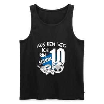 Gaming Geburtstag Ich bin 10 Jahre - Männer Premium Bio Tank Top - Schwarz - Vorne - Michal (187cm)