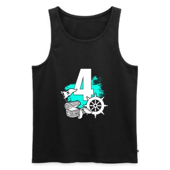 Pirate 4 years old - Men's Premium Organic Tank Top - black - Front - AI Model Male 178 light (178cm)