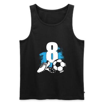 Fußball 8 Jahre alter Fußballer 8. Geburtstag - Männer Premium Bio Tank Top - Schwarz - Vorne - Michal (187cm)