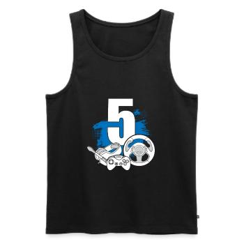 Spielcontroller 5 Jahre alter Videospieler - Männer Premium Bio Tank Top - Schwarz - Vorne - AI Model Male 178 light (178cm)