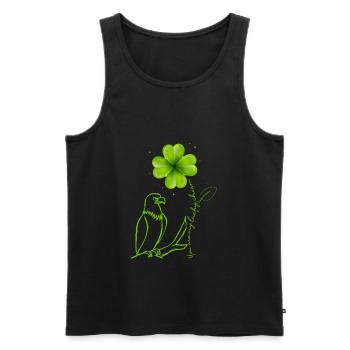 You are my lucky charm Eagle Shamrock - Men's Premium Organic Tank Top - black - Front - Michal (187cm)