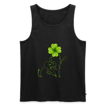 You Are My Lucky Charm Elephant - Men's Premium Organic Tank Top - black - Front - Michal (187cm)