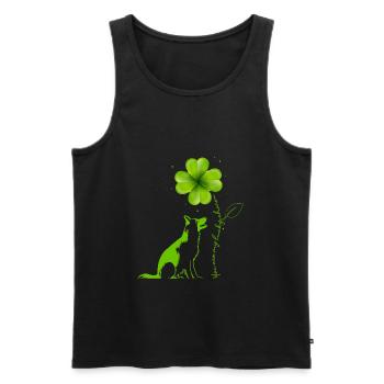 You are my lucky charm Shepherd Dog Cloverleaf - Men's Premium Organic Tank Top - black - Front - AI Model Male 178 light (178cm)